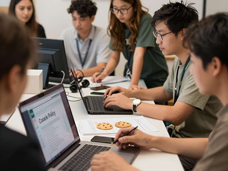 Команда специалистов Могилев КВА работает над настройкой политики Cookie для интернет-магазина в офисе