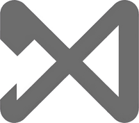 Минималистичный абстрактный логотип компании Могилев КВА в серых тонах на белом фоне